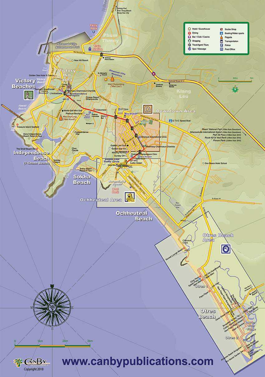 Map of Sihanoukville Cambodia