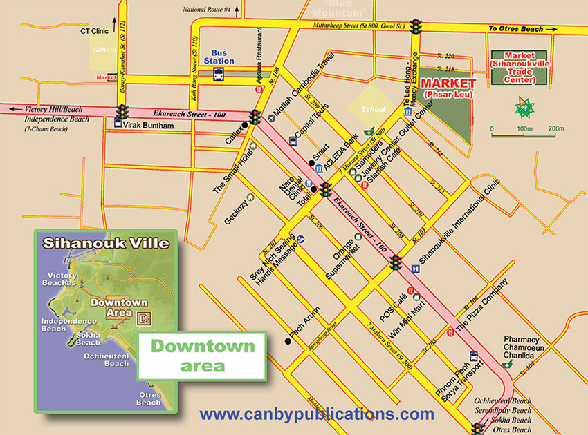 Map of Downtown Sihanoukville