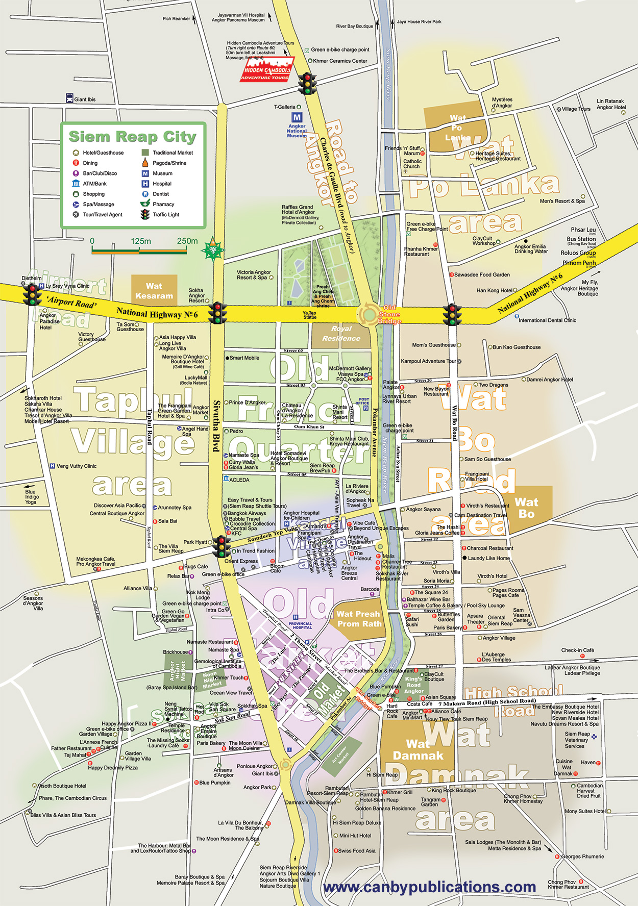 Map Siem Reap Cambodia