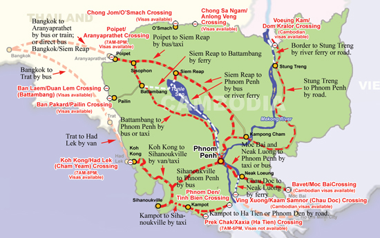 Cambodia Overland Travel And International Border Crossings